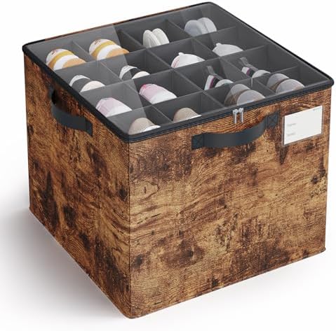 Varhomax Shoe Organizer Box for Closet, Fabric Storage Basket by Varhomax