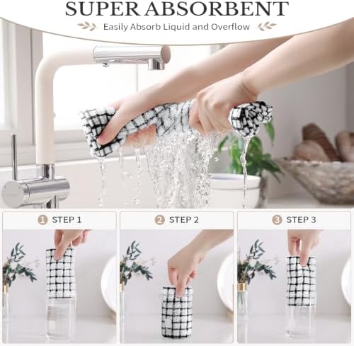 Homaxy 12 Pack Terry Kitchen Dish Cloths - Image 4