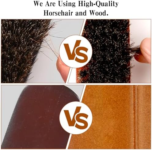 Shoe Brush, Horsehair Shoe Brush Shoe Cleaning Brush Boot Brush - Image 6