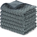 Dual-Sided Microfiber Cloths, 12x12 Lint-Free 6-Pack by INFICRIME