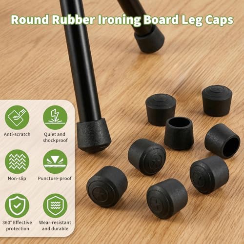 Rubber Leg Caps for Ironing Board, Floor Scratch & Noise Protection 8 Pack - Image 6
