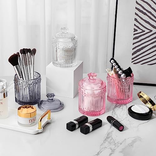 rejomiik 2 Pack Qtip Holder Glass Apothecary Jars - Image 7