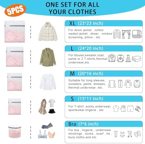 7 Pcs Shoe Laundry Bag and Sneaker Cleaner Mesh Bags - Image 6