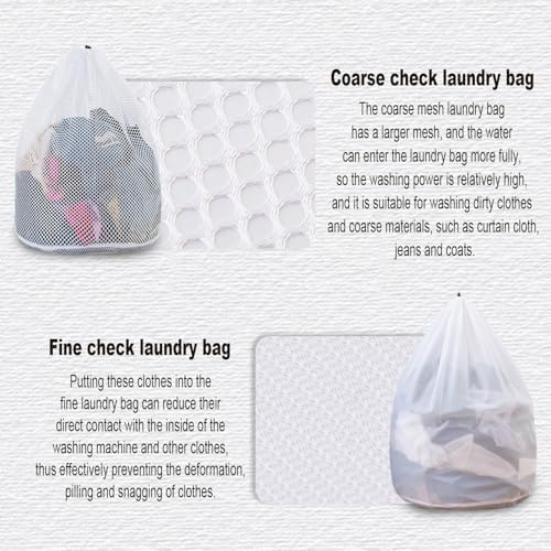 Extra Large Mesh Laundry Bags Washing Bag 2Pack Delicates Bag and Pull net - Image 6