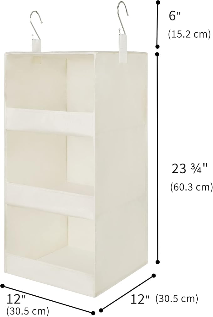 GRANNY SAYS 3-Shelf Hanging Closet Organizer, Foldable Storage, No-Sag Support - Image 3