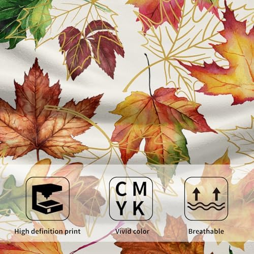 Autumn Burnt Orange Fall Leaf Kitchen Tea Dish Towels 2 Pack Fall Colorful - Image 3