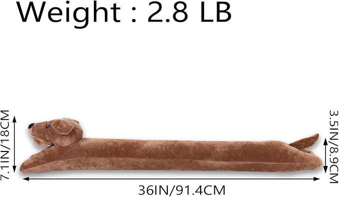 36 Inch Heavy Duty Under Door Draft Stopper, Cute Animals Shape Door & Window - Image 2
