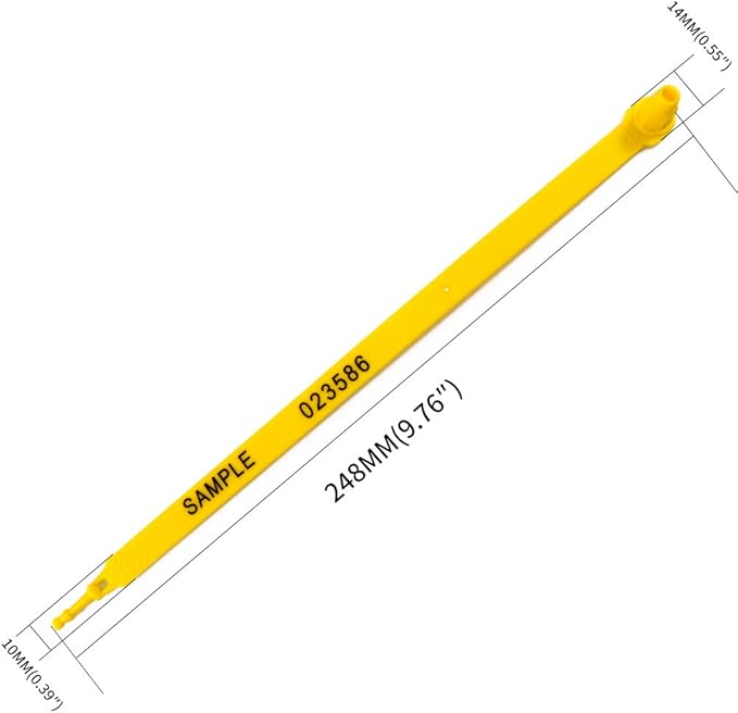 1000 Plastic Security Seals Numbered Trailer Seals Truck Seals Container Seals Shipping Tags (Yellow)