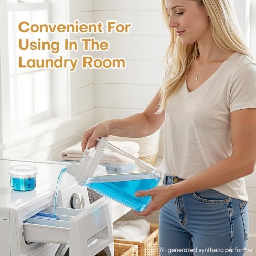 Homde Clear Laundry Detergent Dispenser: Reusable 3+2 Pack - Image 6