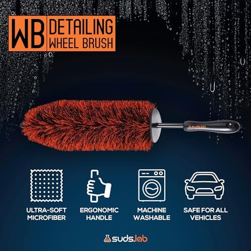 Suds Lab WB Premium Detailing Wheel Brush, Ultra-Soft, All Vehicles - Image 2