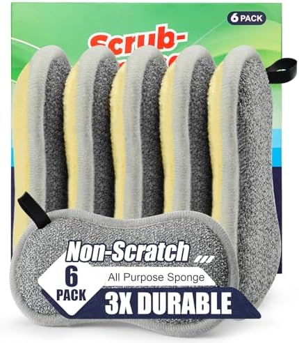 Dual Sided Multi-Purpose Sponges Kitchen, Non Scratch Dish Sponge by PANYEE