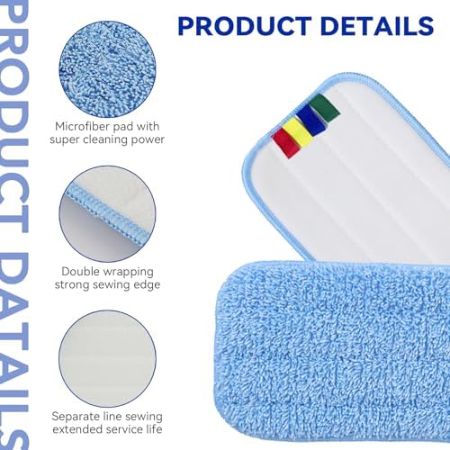 Replacement Microfiber Pad Fit for Rubbermaid Commercial 18 Inch Mop Head - Image 2