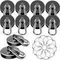 MIKEDE Strong Magnetic Hooks 150LB Neodymium Black Magnets by MIKEDE
