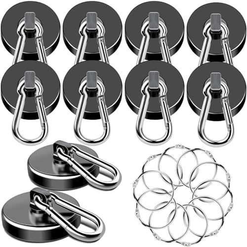 MIKEDE Strong Magnetic Hooks 150LB Neodymium Black Magnets by MIKEDE