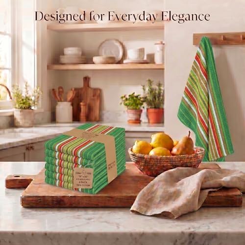 Urban Villa Kitchen Towel Cotton Dish Towel 20”x30” Leaf Green - Image 5