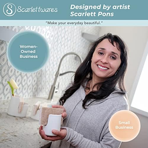 scarlettwares Sponge Holder for Kitchen Sink, Ceramic Countertop - Image 2