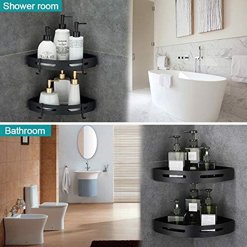 Adhesive Corner Shelf Bathroom Shower Caddy Organizer - Image 3