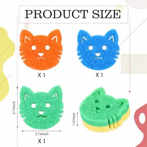 FillTouch Cat 3 Pcs Scrub Sponge - Image 2