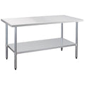 COOLCHEF Stainless Steel Work Table 30 x 60 Inch, NSF Commercial Prep Table with Undershelf, Heavy Duty Food Prep Workstation
