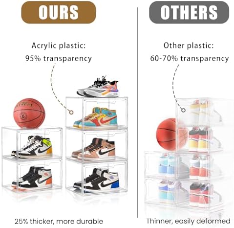 Magnetic Acrylic Clear Shoe Boxes – 360° Transparent Stackable Sneaker Storage - Image 6