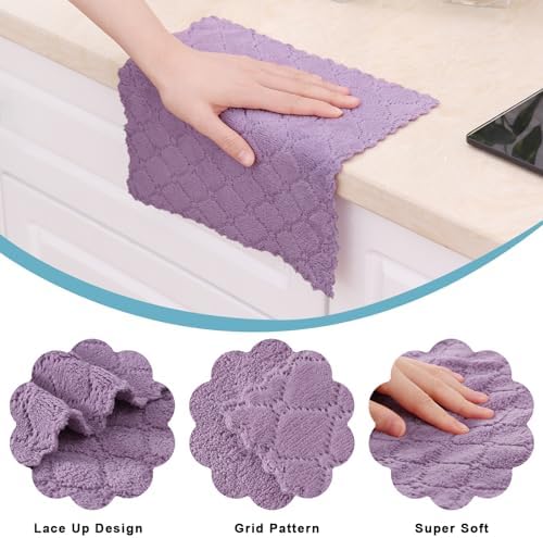 Homaxy 12 Pack Super Soft & Absorbent Dish Cloths - Image 2