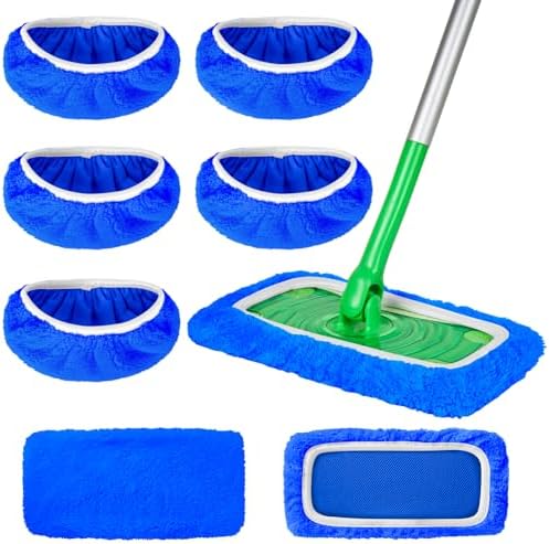 5 Pack Reusable Microfiber Mop Pads Compatible by AmaVins