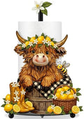 Chunful Lemon Highland Cow Paper Towel Holder Lemon Cattle Kitchen Bathroom by Chunful