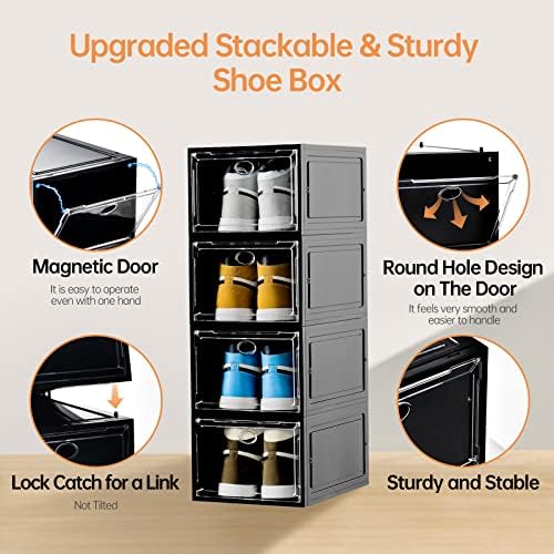 12 Pack Shoe Storage, Stackable Shoe Organizer - Image 5