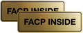 Signs ByLITA Standard FACP Inside Sign | Fire Safety Signage (Brushed Gold) - Medium 2 Pack