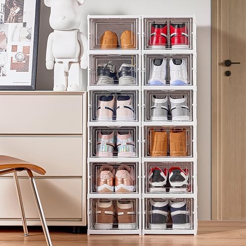 Nicunom Foldable Shoe Rack Organizer, 6-Tier Shoe Storage Box Collapsible - Image 5