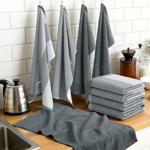 Homaxy 3 Pack Cotton Terry Premium Kitchen Towels, 18 x 28 in - Image 6