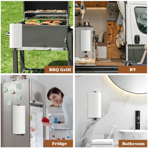 Magnetic Paper Towel Holder for Fridge, One-Hand Tear, Fits Mega Rolls - Image 6