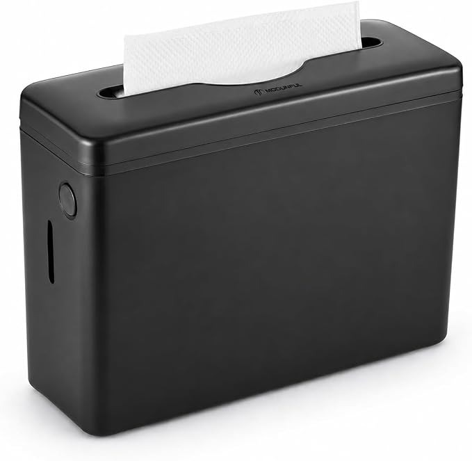 Multifold Paper Towel Dispenser Countertop Black Wide Design Large Capacity by modunfulbathroom