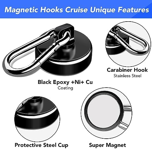LOVIMAG Magnetic Hooks 70 LBS Strong Magnets Cruise 12Pack Magnet - Image 4