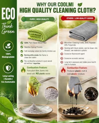 COOLMI Kitchen Dish Cloths, Easy-Rinse Dish Towels - Image 5