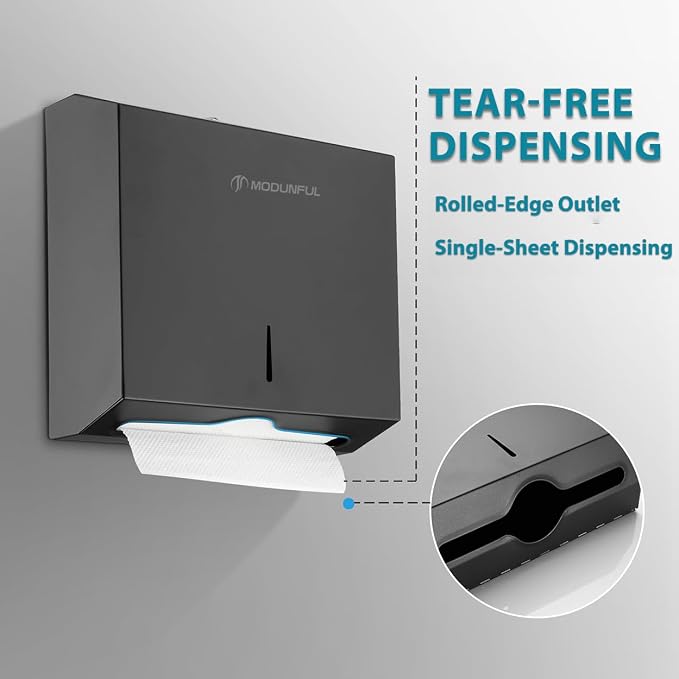 Commercial Paper Towel Dispenser Wall Mount, Large Capacity Stainless Steel - Image 5
