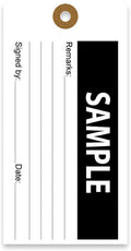 Tags 4 Less Production Quality Control Hang Tags – Equipment Preventative Maintenance Labels, for Easy Record-Keeping for Inventory Status (Sample, Pack of 100)