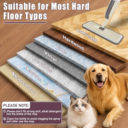 Spray Wet Mops for Floor Cleaning: Hardwood Floor Mop Refillable Reusable - Image 6