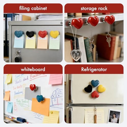 4 Pack Colorful Ceramic Magnetic Hooks - Image 7