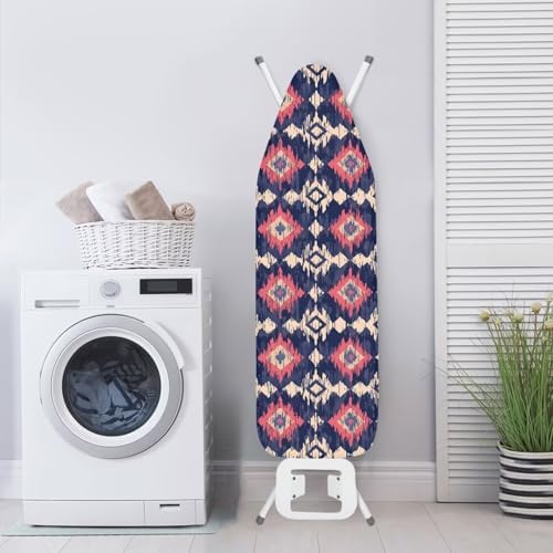Ikat Rhombus Floral Steam Ironing Board Cover, Abstract Geometric Indonesia - Image 3