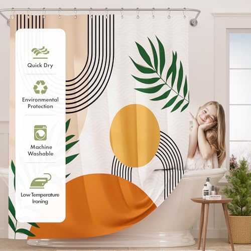 AmazerBath Fall Shower Curtain, Luxury Hotel Quality Washable Farmhouse - Image 2