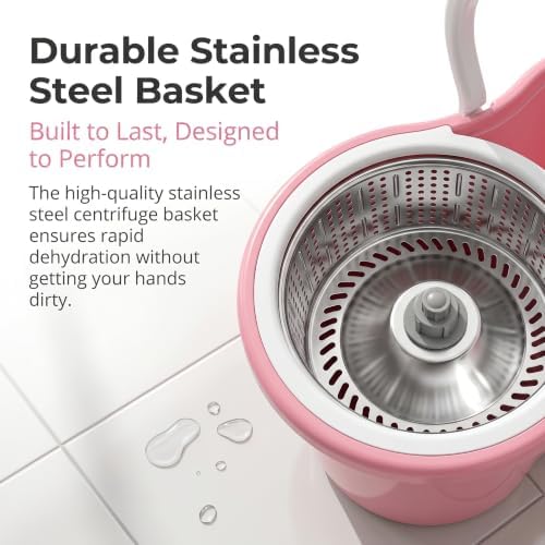 Spin Mop and Bucket Set, 360 Rotating Self-Wringing Floor Cleaner - Image 2