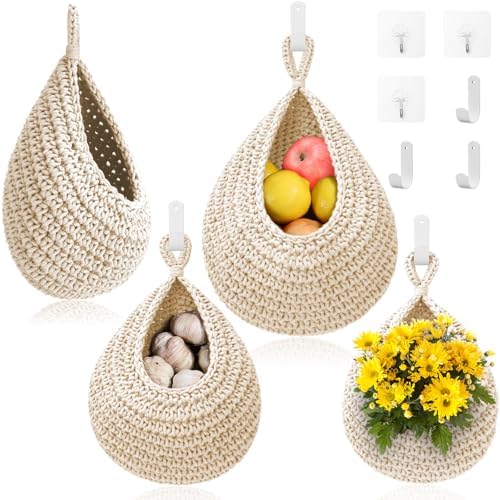 Hanging Fruit Baskets for Kitchen by OGOTEZ