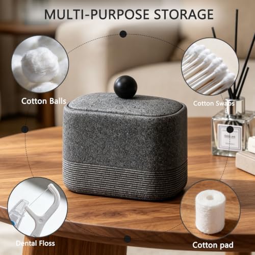 Double compartment resin cotton swab holder - Image 2