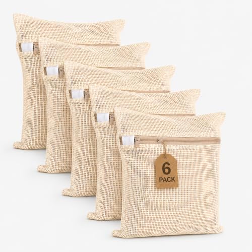 Mesh Laundry Bags for Delicates 6-Pack – 15.74 x 19.68 inch Large & Sturdy by Unknown