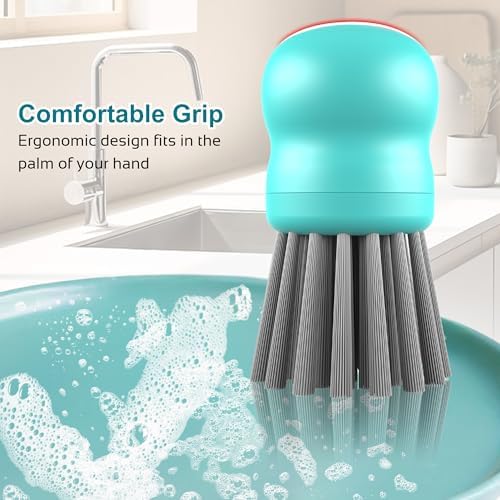 Mini Dish Brush for Cleaning Chicken Shredder, Long Bristles - Image 4