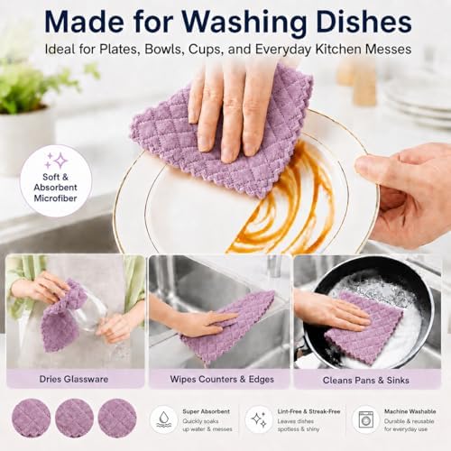 kimteny 12 Pack Dish Cloths for Washing Dishes - Image 3
