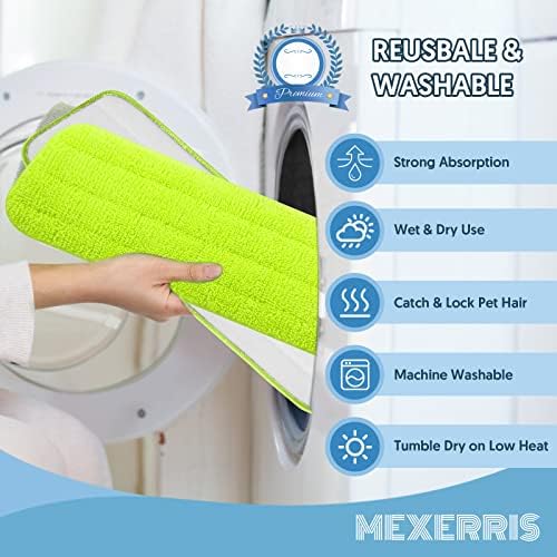 Washable Microfiber Mop Pads for Swiffer PowerMop: Wet Mop Refills 7 Pack - Image 4