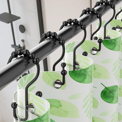 Goowin Shower Curtain Hooks, Metal Shower Curtain Rings Hooks, Smooth Gliding - Image 2