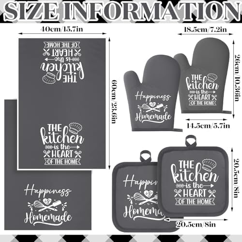 Sratte 6 Pcs Kitchen Decor Accessories Set, Dark Gray - Image 4